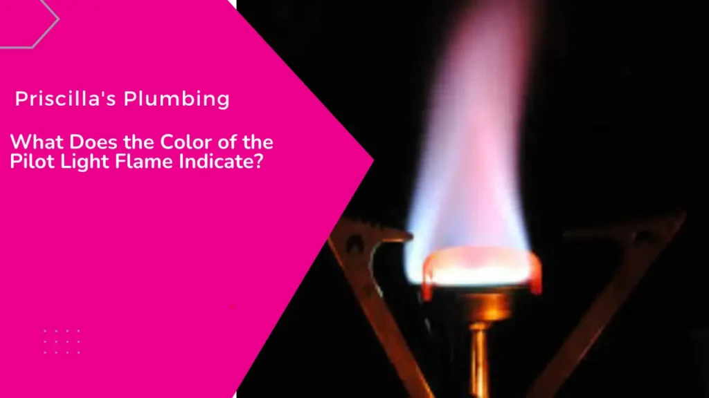 Close-up of a small, bright blue and orange flame, highlighting the Color of the Pilot Light Flame.